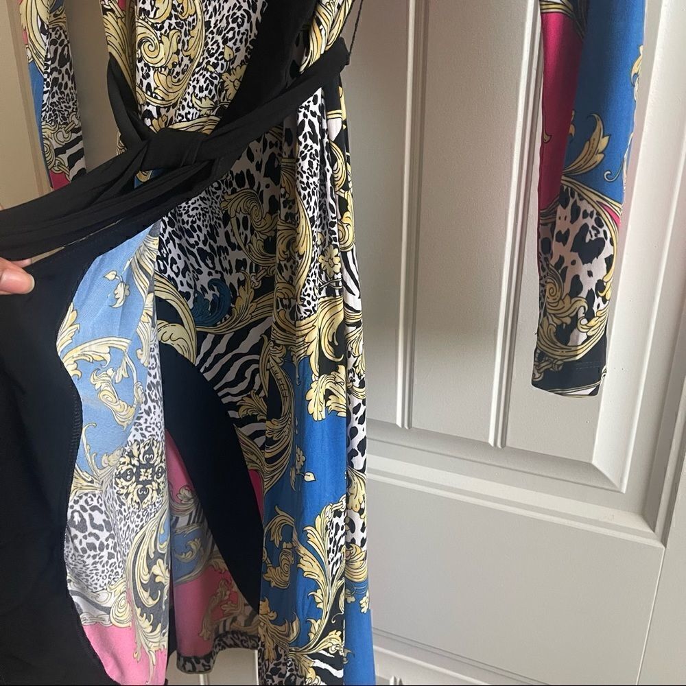 Serena Williams Paisley Baroque Wrap Midi Dress Belt XS - Picture 7 of 10